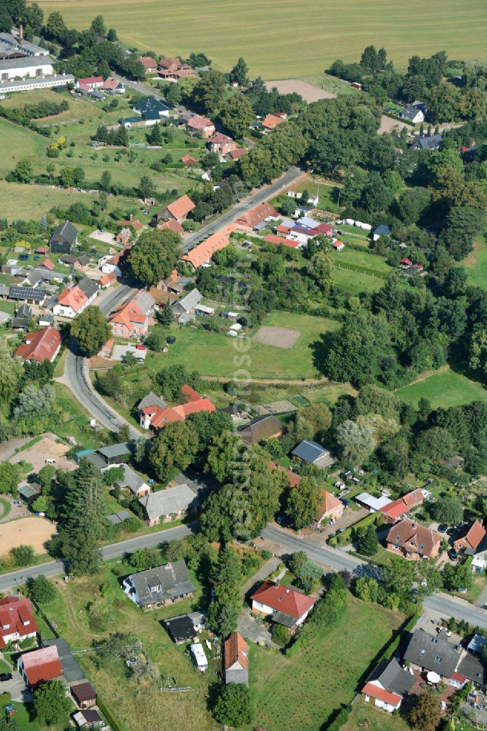 Neuhof from the bird's eye view: Village view of Neuhof in the state Mecklenburg - Western Pomerania