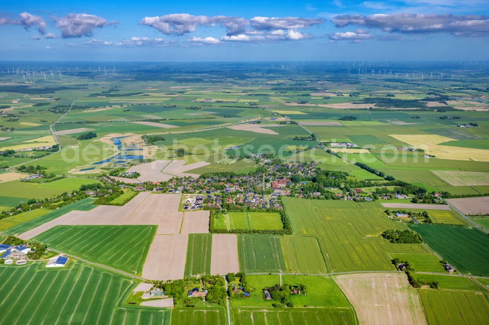 Aerial photograph Neukirchen - Village view in Neukirchen at the baltic sea coast in the state Schleswig-Holstein, Germany