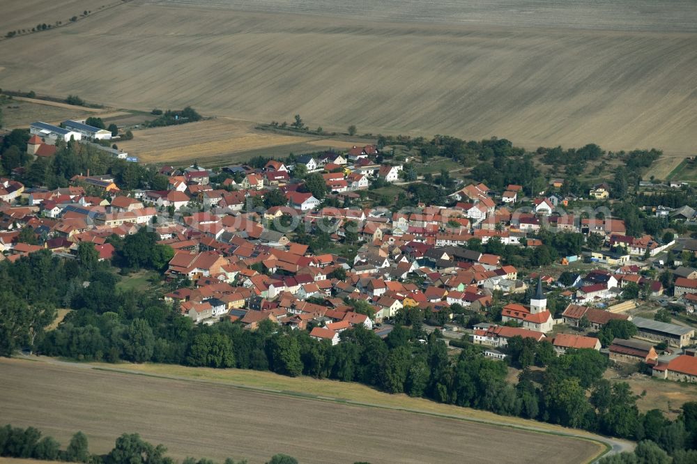 Nägelstedt from above - Village view of Naegelstedt in the state Thuringia