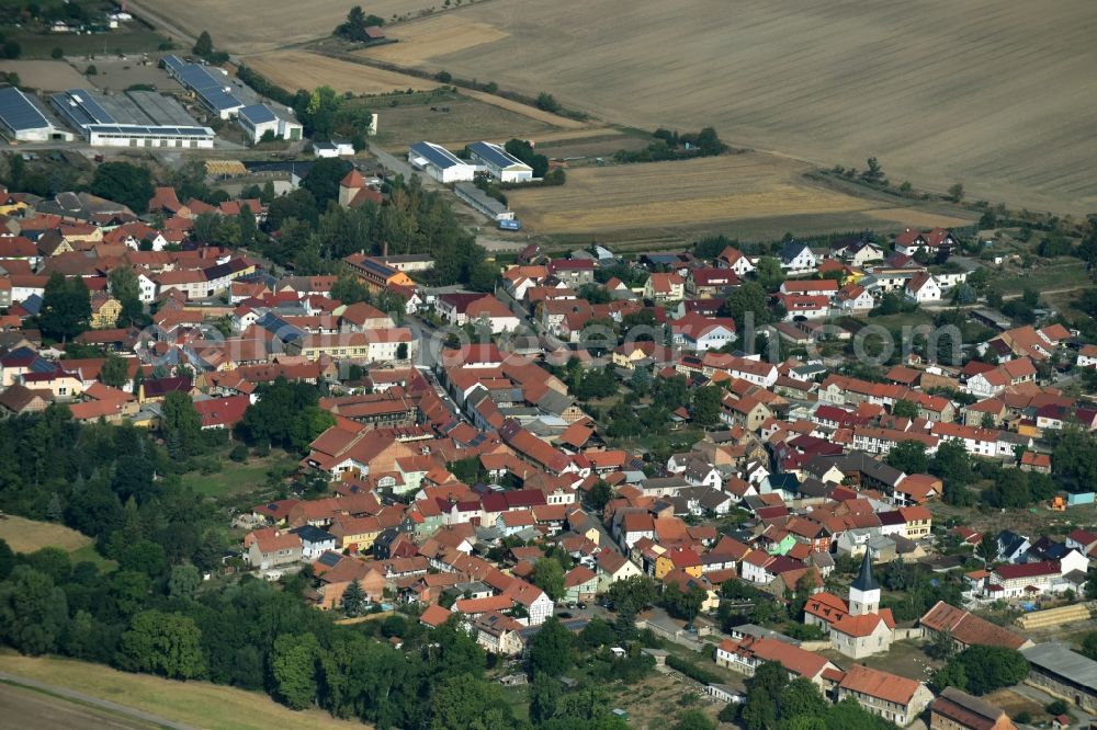 Nägelstedt from the bird's eye view: Village view of Naegelstedt in the state Thuringia