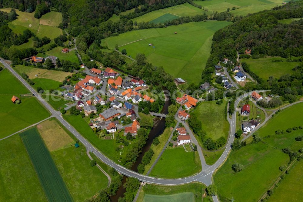 Aerial photograph Niederorke - Village view in Niederorke in the state Hesse, Germany