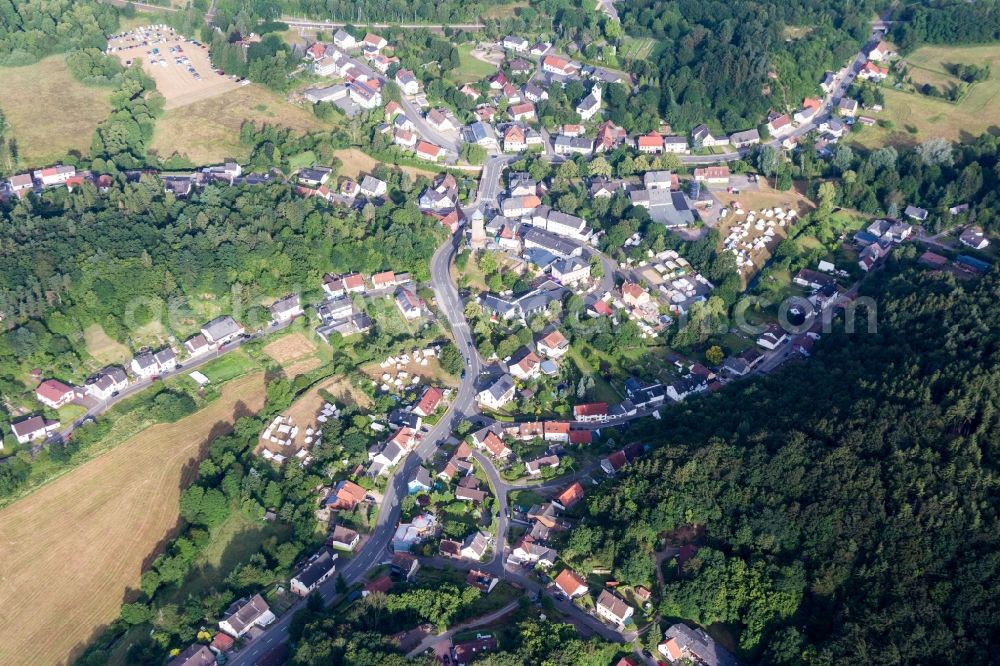 Nohfelden from above - Village view in Nohfelden in the state Saarland, Germany