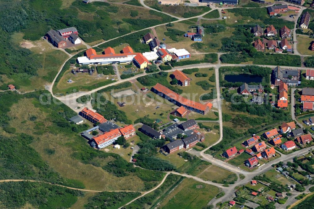 Langeoog from the bird's eye view: Village view of North Sea- island Langeoog in the state Lower Saxony