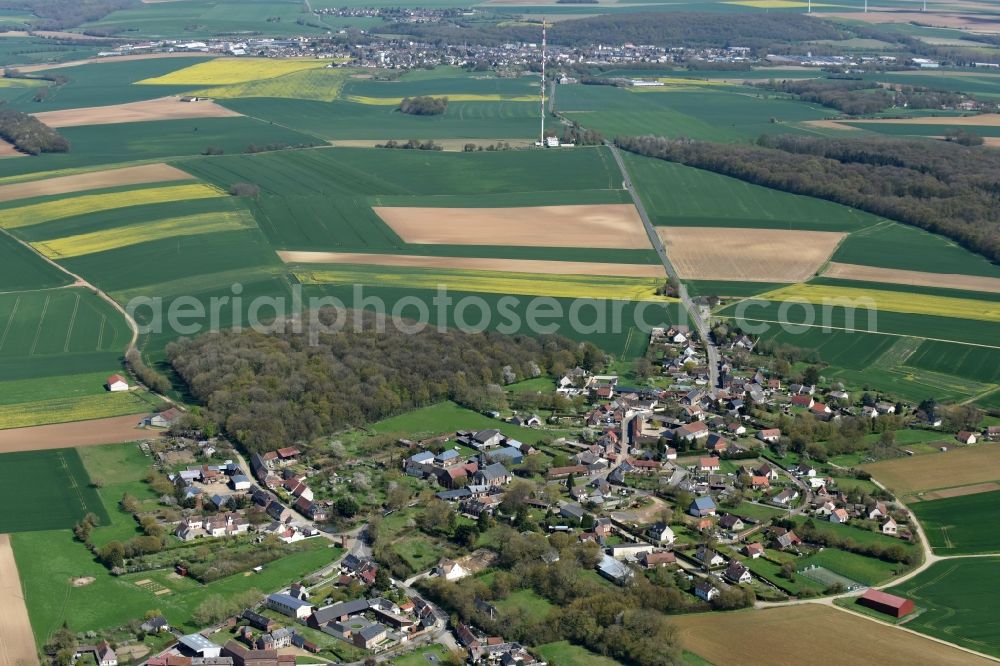 Aerial image Nourard-le-Franc - Village view of Nourard-le-Franc in Nord-Pas-de-Calais Picardy, France