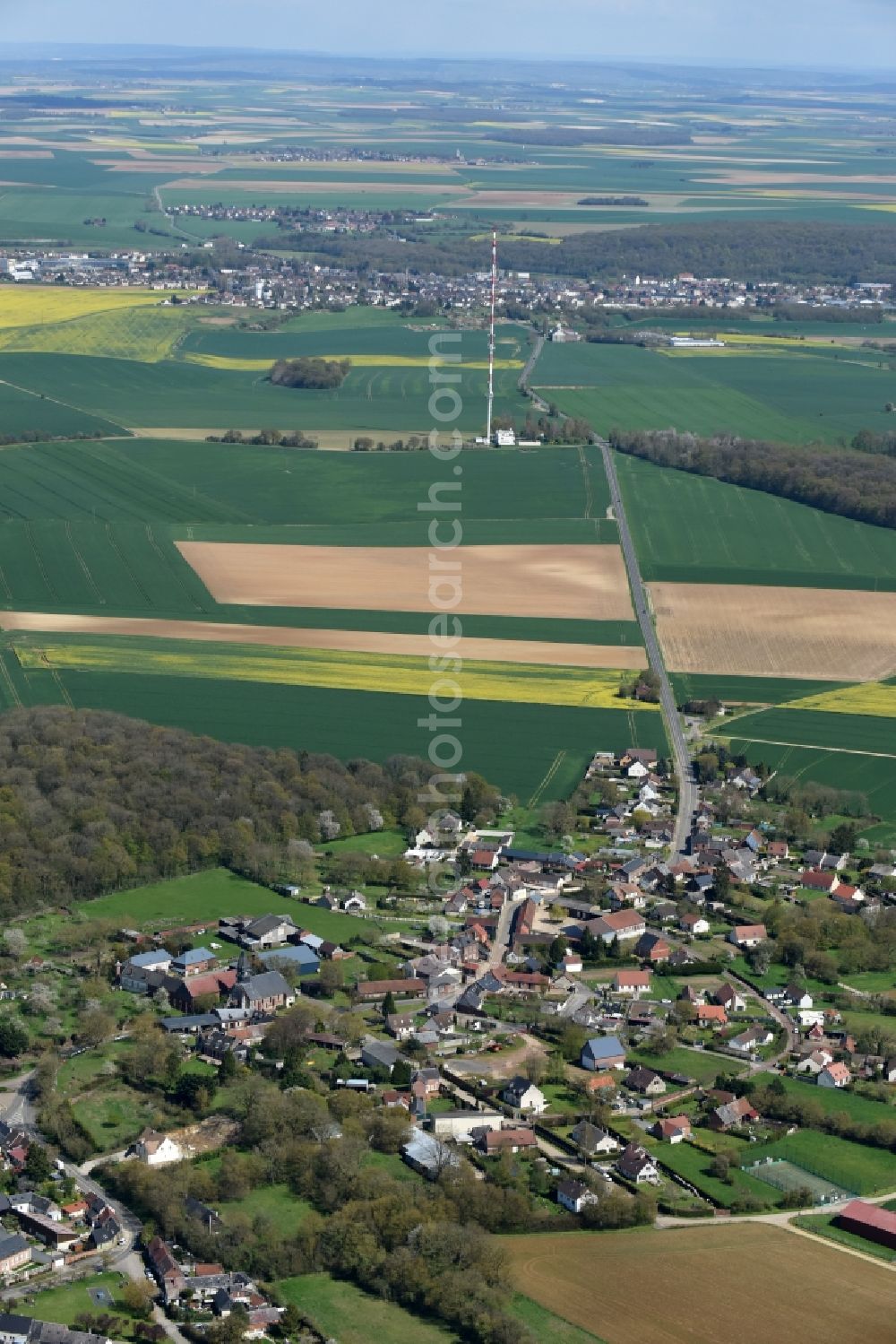 Aerial photograph Nourard-le-Franc - Village view of Nourard-le-Franc in Nord-Pas-de-Calais Picardy, France