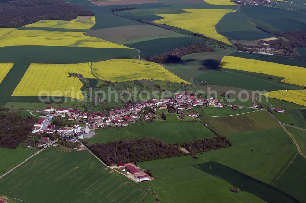 Nully Tremilly from the bird's eye view: Village view of Nully Tremilly in Alsace-Champagne-Ardenne-Lorraine, France