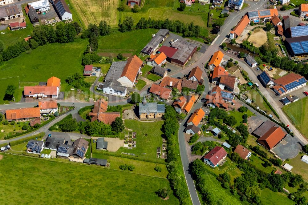 Aerial image Ober-Werbe - Village view in Ober-Werbe in the state Hesse, Germany