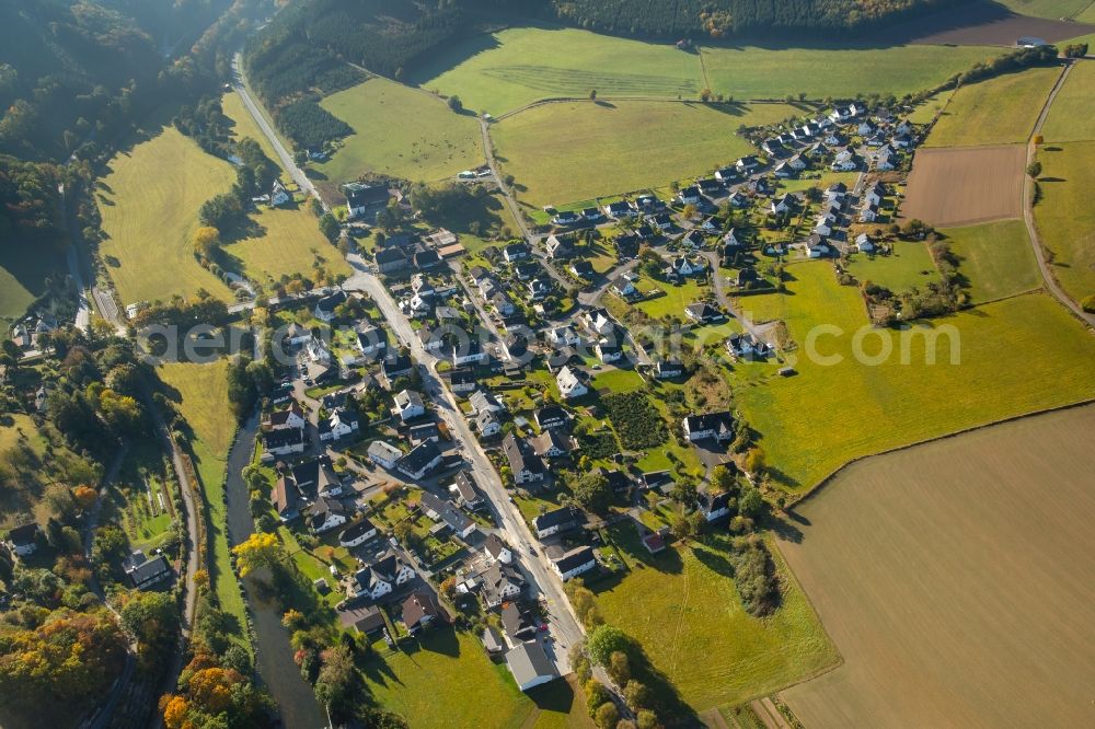 Oberberge from above - Village view of Oberberge in the state North Rhine-Westphalia