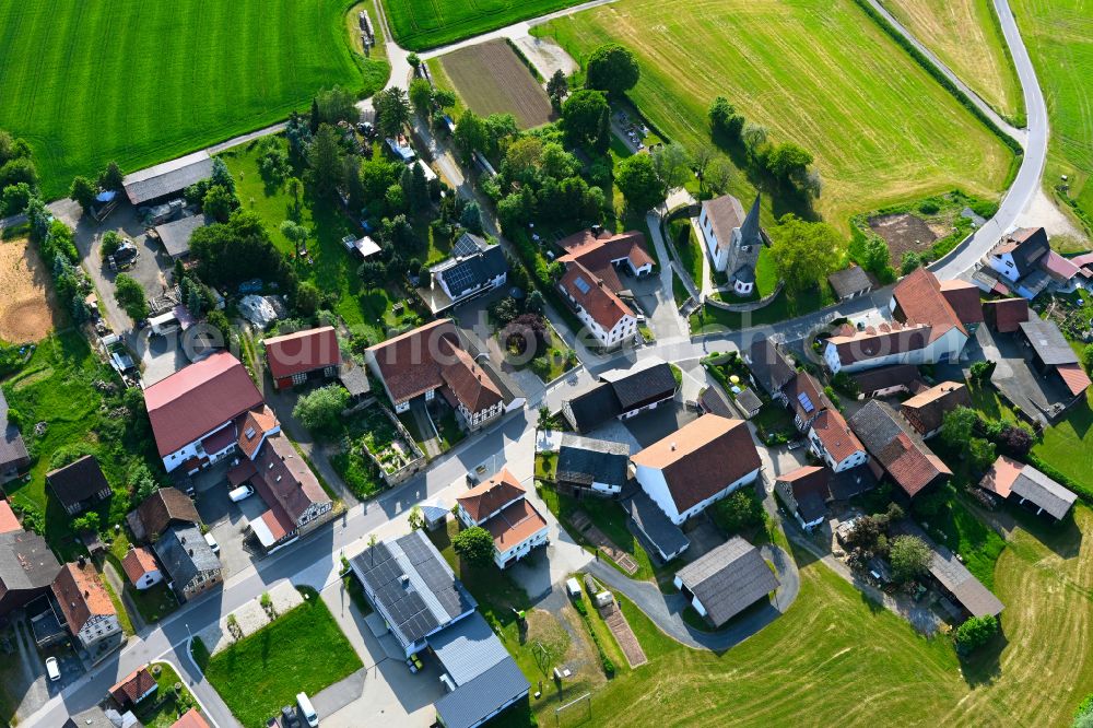 Aerial photograph Oberelldorf - Village view in Oberelldorf in the state Bavaria, Germany