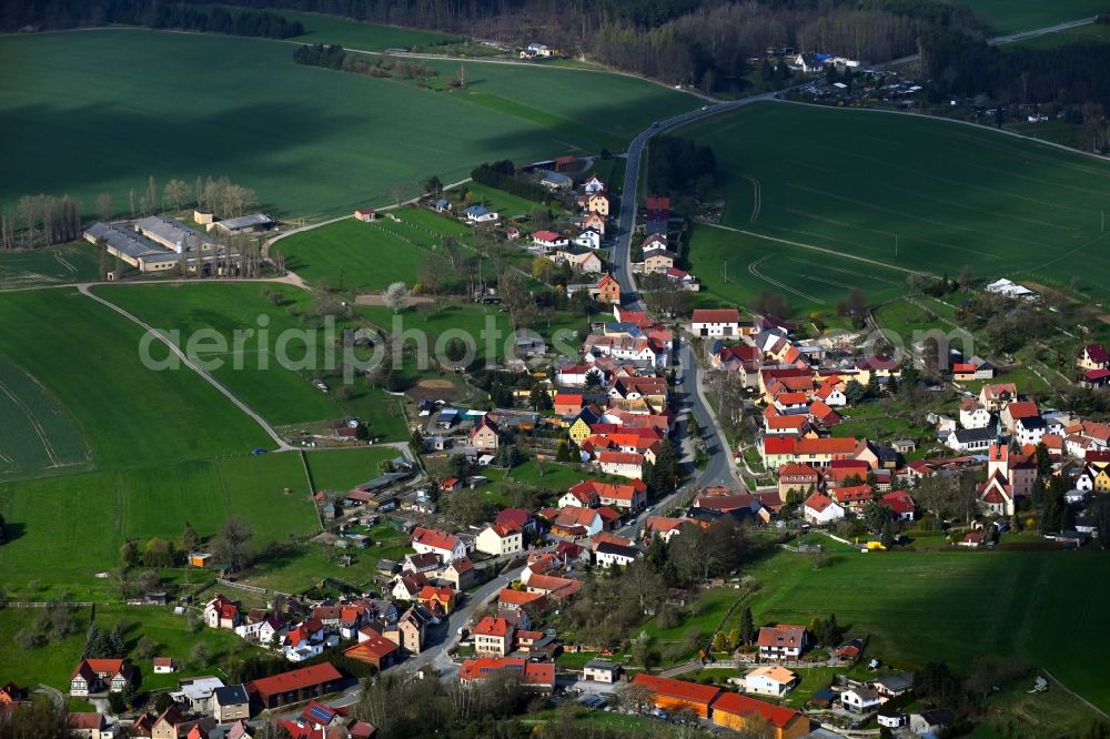 Oberndorf from the bird's eye view: Village view in Oberndorf in the state Thuringia, Germany