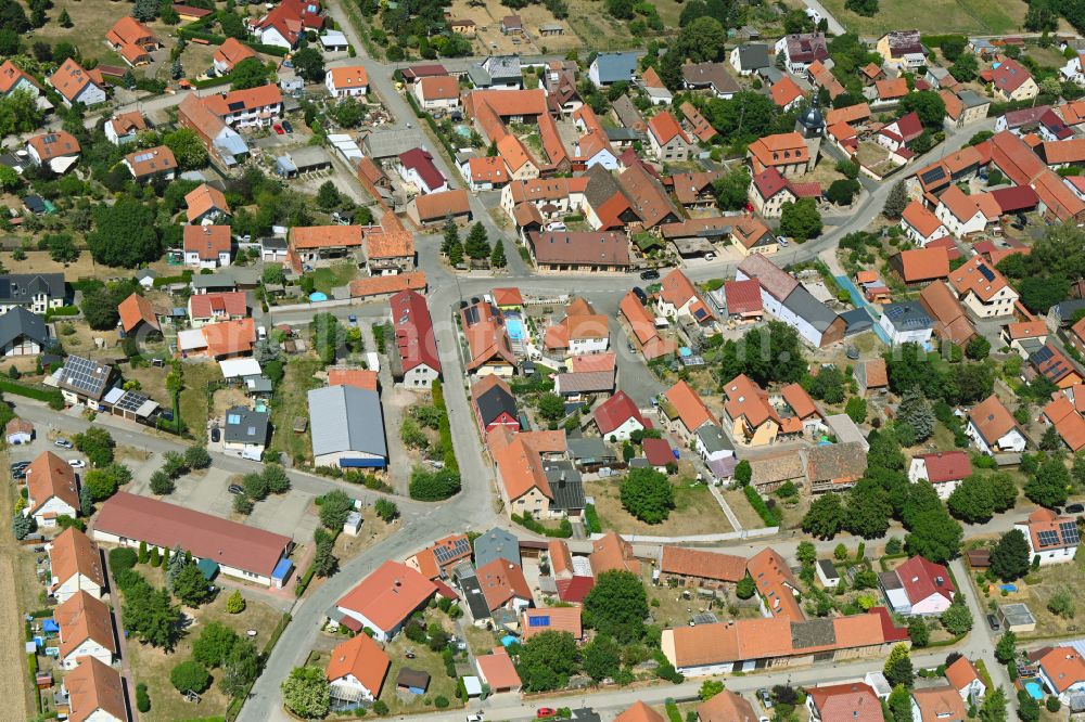 Obernissa from the bird's eye view: Village view in Obernissa in the state Thuringia, Germany