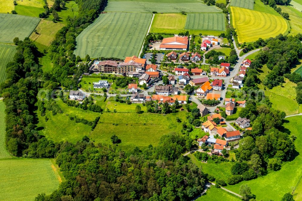 Oberorke from the bird's eye view: Village view in Oberorke in the state Hesse, Germany