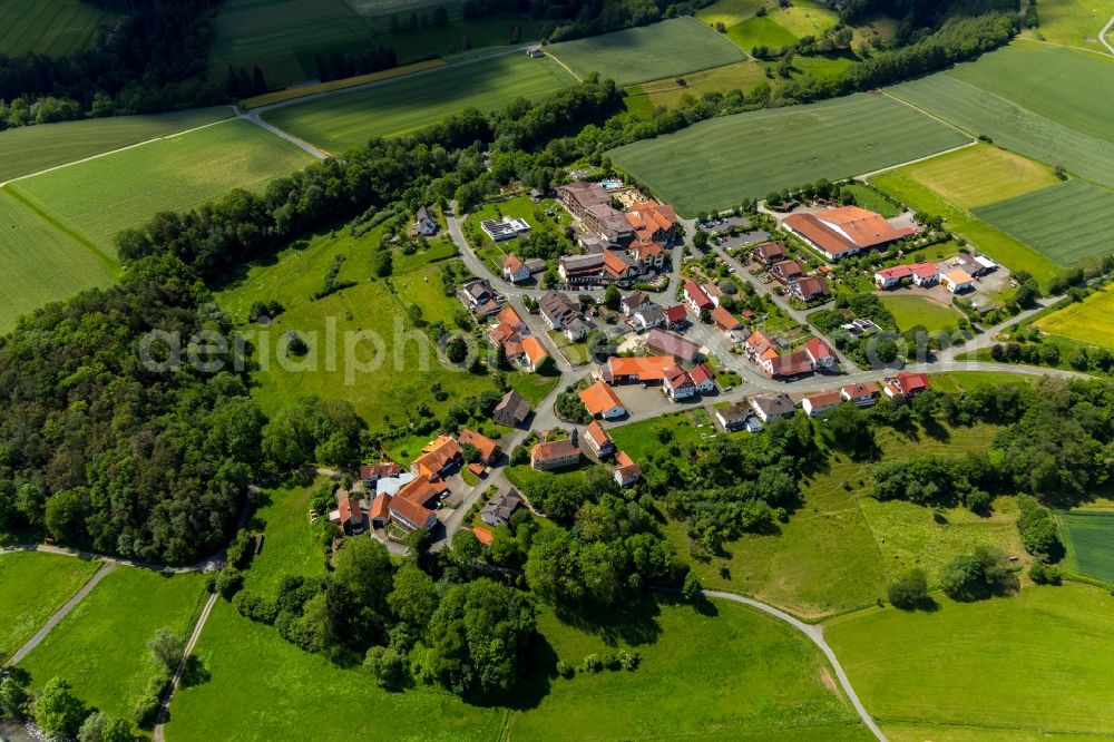 Aerial image Oberorke - Village view in Oberorke in the state Hesse, Germany