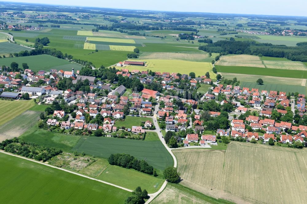 Aerial image Oberroth - Village view in Oberroth in the state Bavaria, Germany