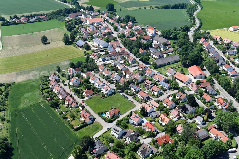 Oberroth from above - Village view in Oberroth in the state Bavaria, Germany