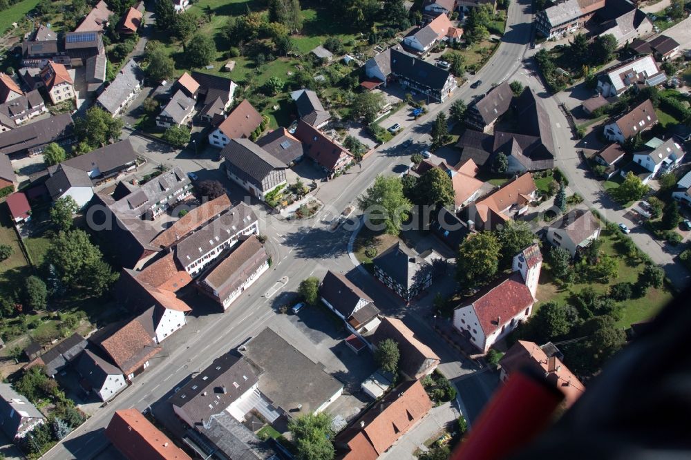 Aerial photograph Kehl - Village view in the district Bodersweier in Kehl in the state Baden-Wuerttemberg