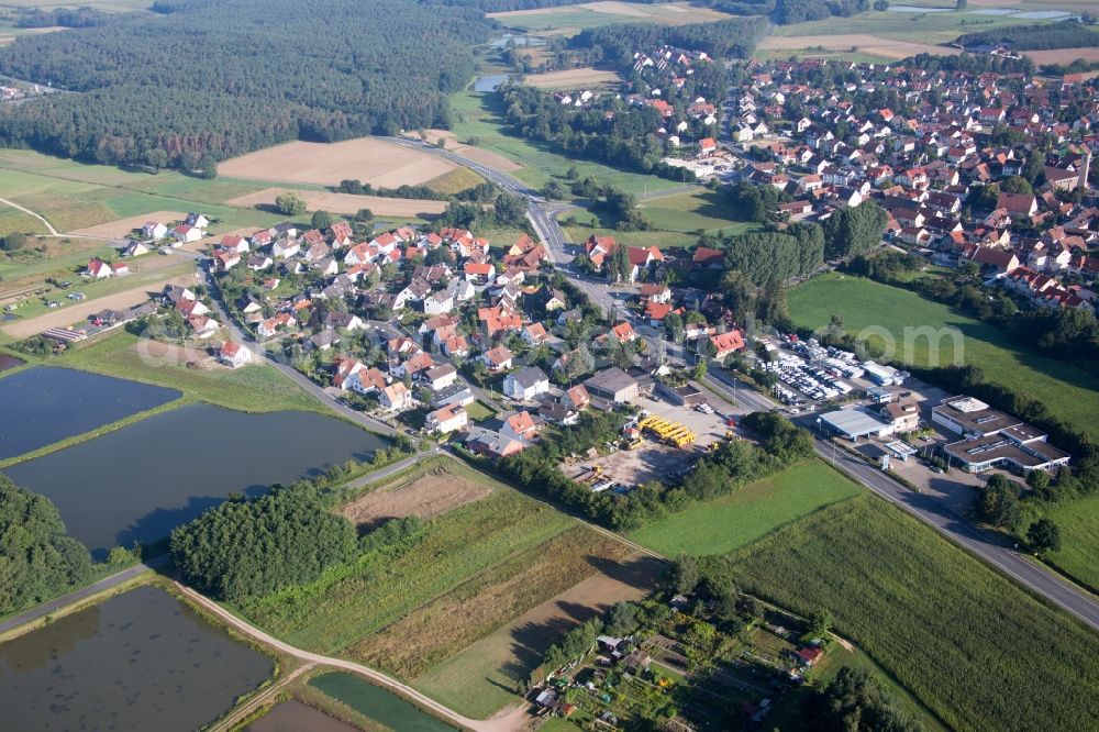 Aerial image Erlangen - Village view in the district Dechsendorf in Erlangen in the state Bavaria