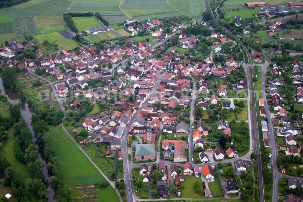 Aerial photograph Hammelburg - Village view in the district Diebach in Hammelburg in the state Bavaria