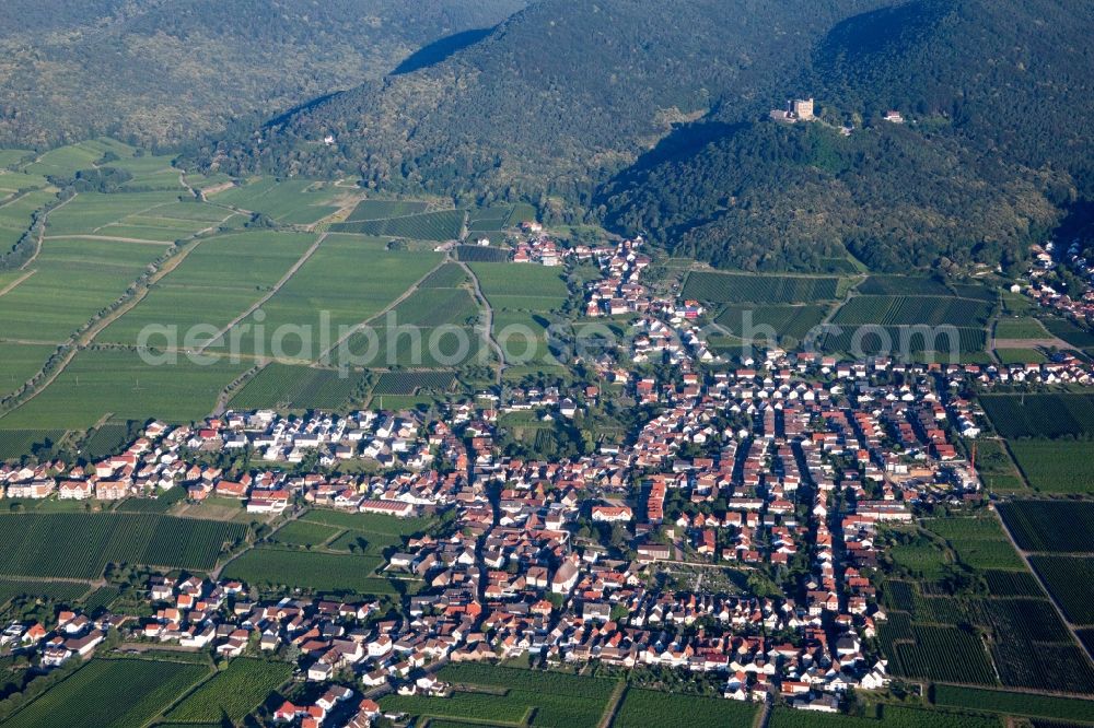 Aerial photograph Neustadt an der Weinstraße - Village view in the district Diedesfeld in Neustadt an der Weinstrasse in the state Rhineland-Palatinate