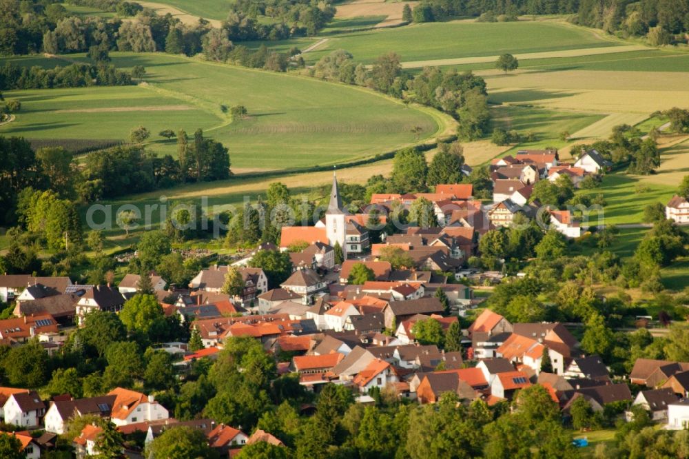 Aerial photograph Rheinau - Village view in the district Diersheim in Rheinau in the state Baden-Wuerttemberg