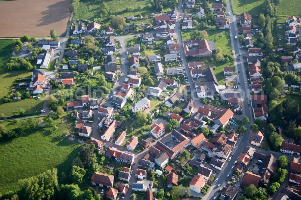 Modautal from above - Village view in the district Ernsthofen in Modautal in the state Hesse