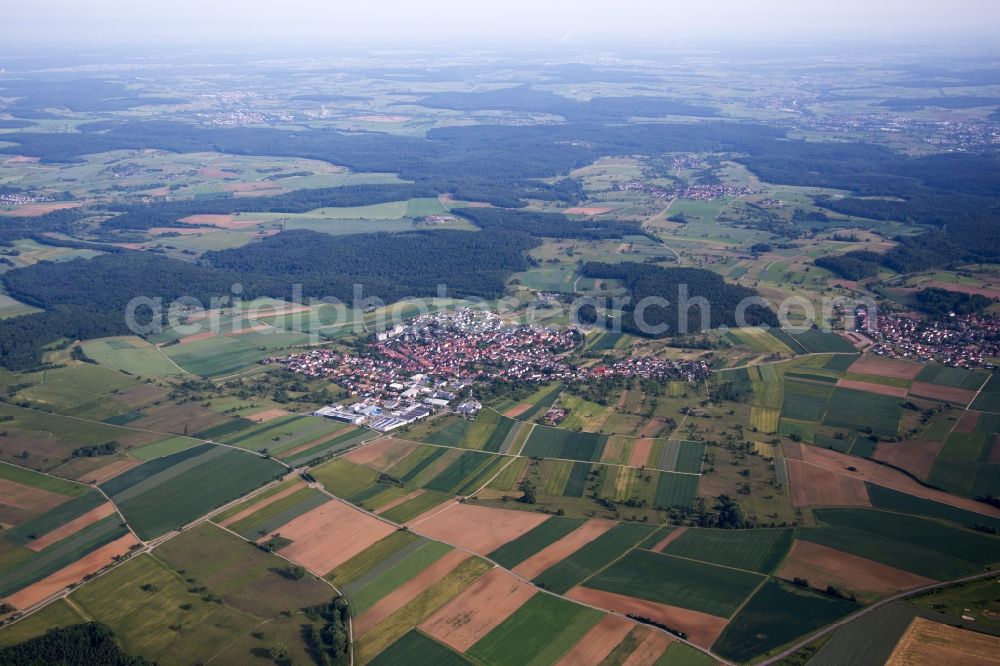 Aerial photograph Neulingen - Village view in the district Goebrichen in Neulingen in the state Baden-Wuerttemberg