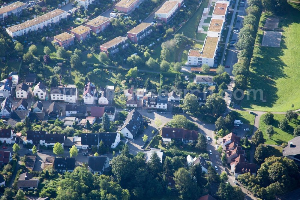 Aerial photograph Karlsruhe - Village view in the district Hohenwettersbach in Karlsruhe in the state Baden-Wuerttemberg