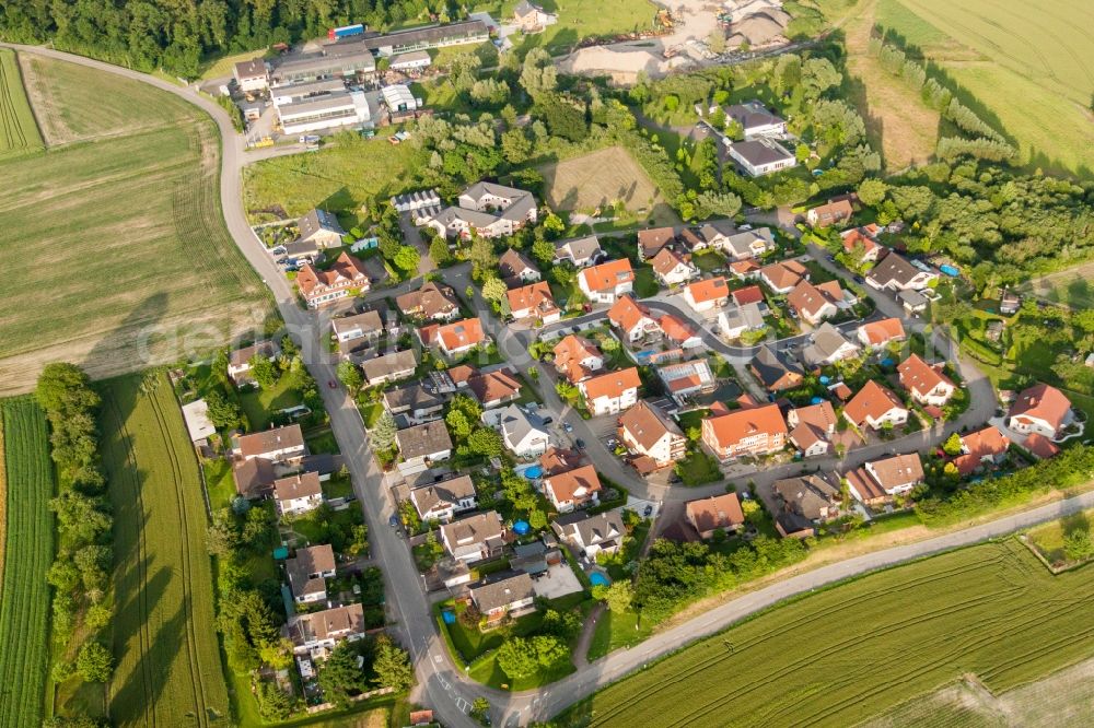 Rheinau from above - Village view in the district Linx in Rheinau in the state Baden-Wuerttemberg, Germany