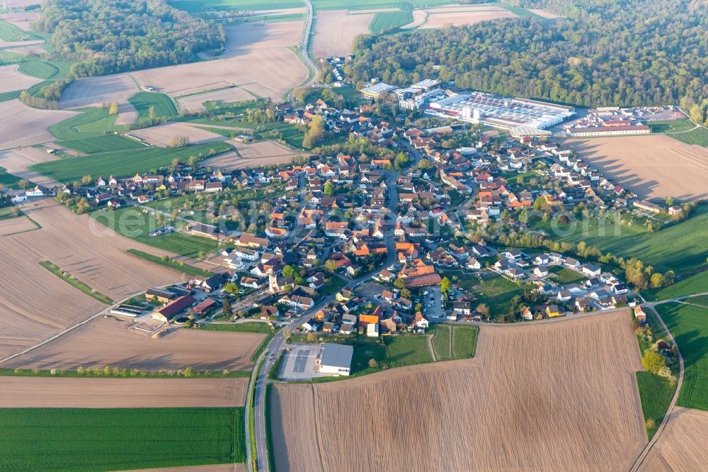 Aerial photograph Linx - Village view in the district Linx in Rheinau in the state Baden-Wuerttemberg, Germany