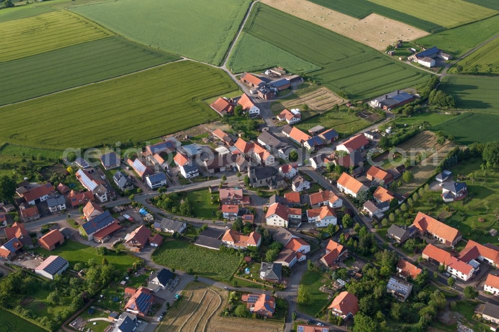 Aerial photograph Borgentreich - Village view in the district Manrode in Borgentreich in the state North Rhine-Westphalia, Germany