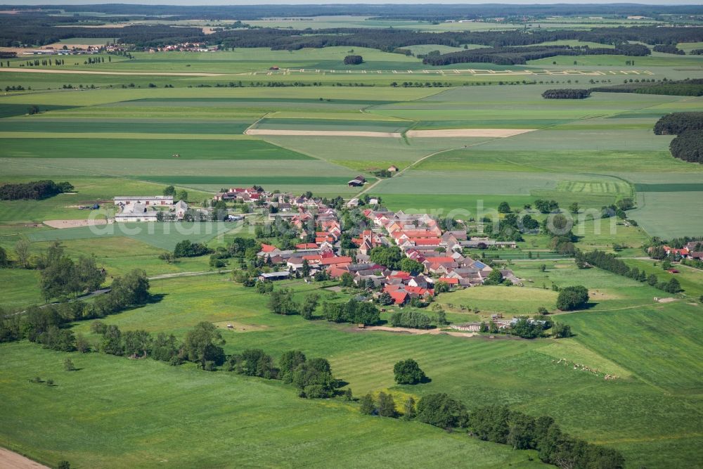 Aerial photograph Planetal - Village view in the district Moerz in Planetal in the state Brandenburg, Germany