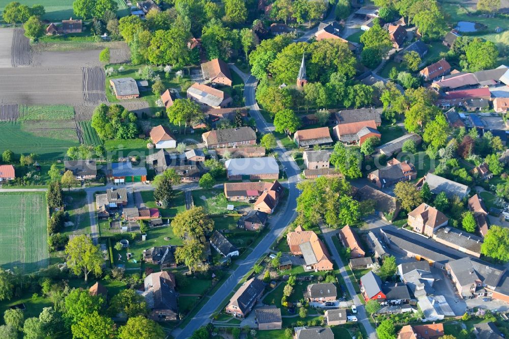 Aerial image Ostedt - Village view in Ostedt in the state Lower Saxony, Germany