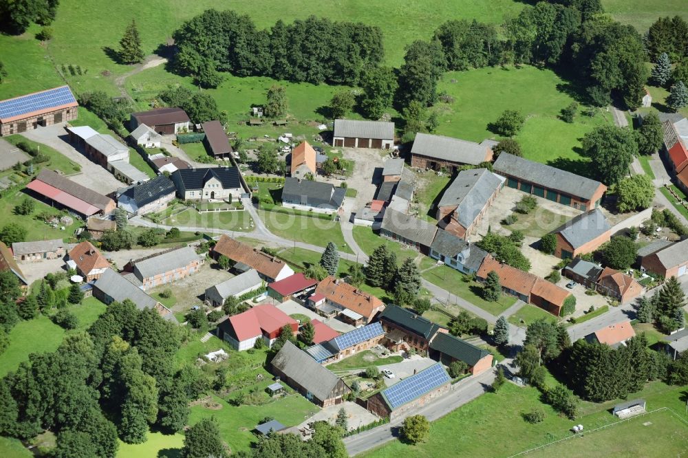 Groß Pankow (Prignitz) from above - View of the East of the village of Gulow-Steinberg in the state of Brandenburg