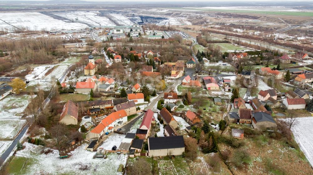 Aerial photograph Pödelwitz - Village view in Poedelwitz in the state Saxony, Germany