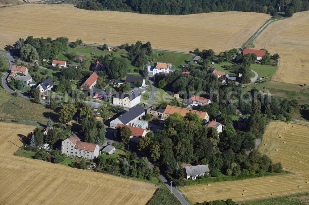 Aerial image Pegenau - Village view of Pegenau in the state Saxony