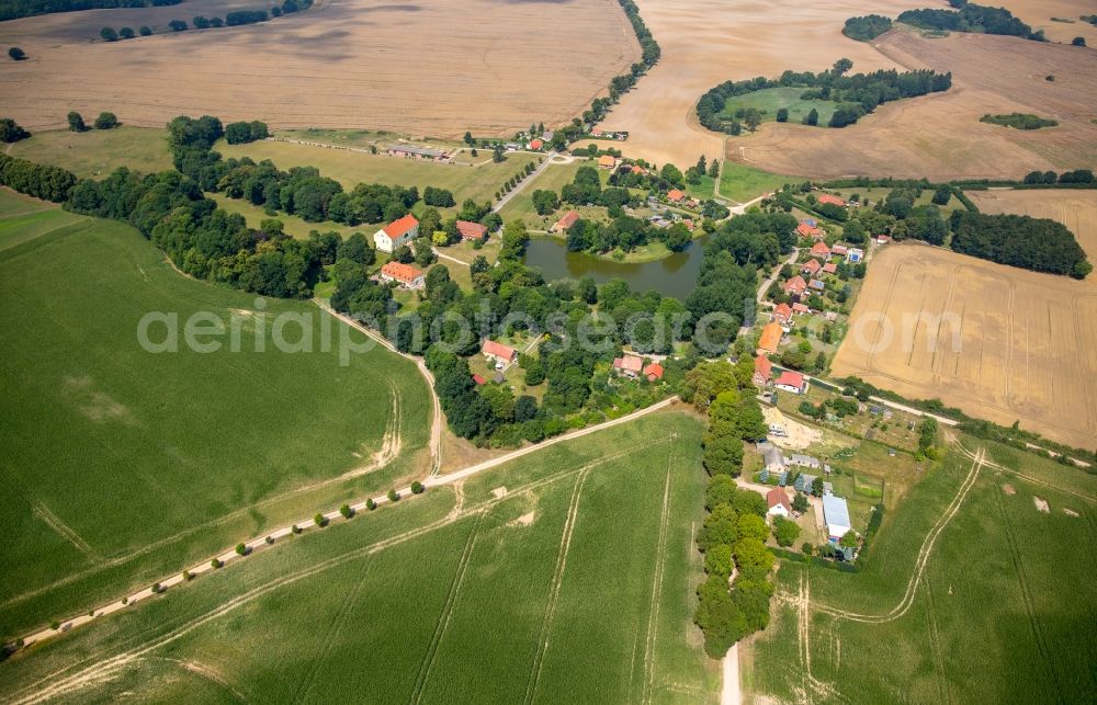 Aerial photograph Pinnow - Village view of Pinnow in the state Mecklenburg - Western Pomerania