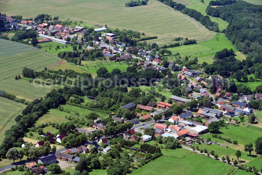 Aerial photograph Premslin - Village view in Premslin in the state Brandenburg, Germany