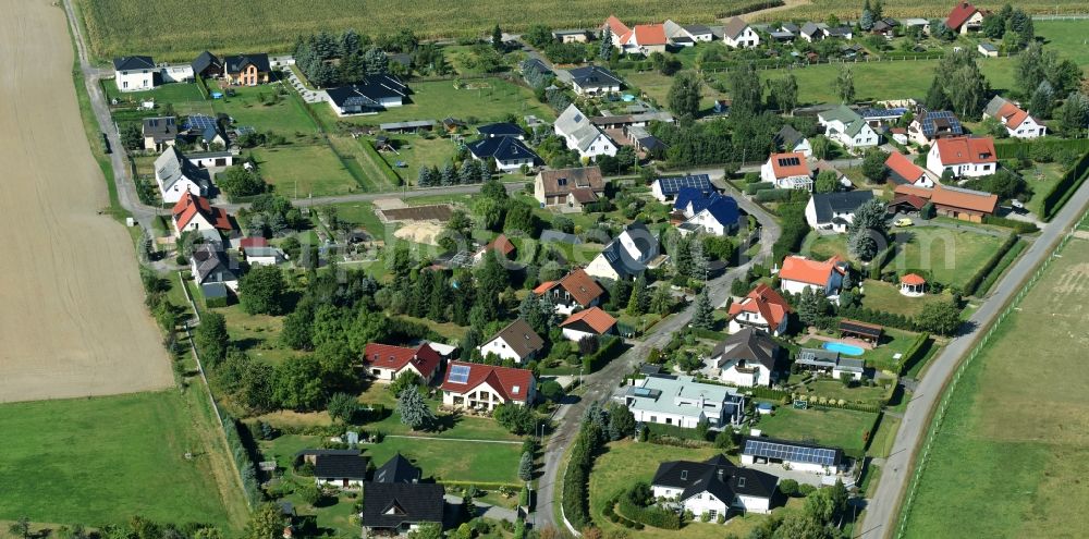 Aerial photograph Prießnitz - Village view of Priessnitz in the state Saxony