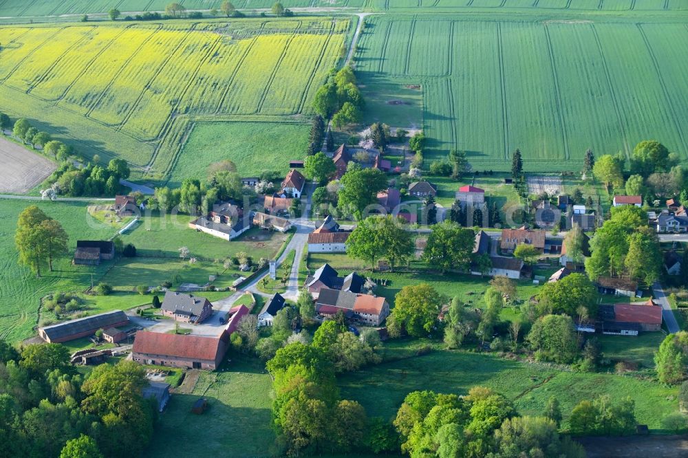 Proitze from the bird's eye view: Village view in Proitze in the state Lower Saxony, Germany