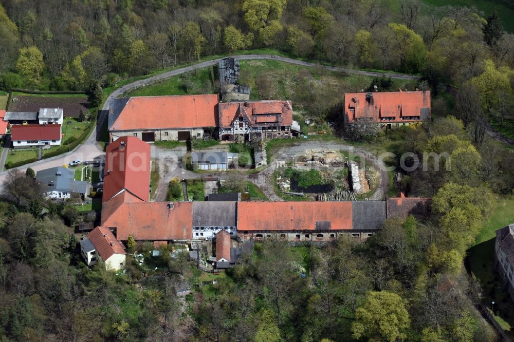 Rammelburg from above - Village view of Rammelburg in the state Saxony-Anhalt