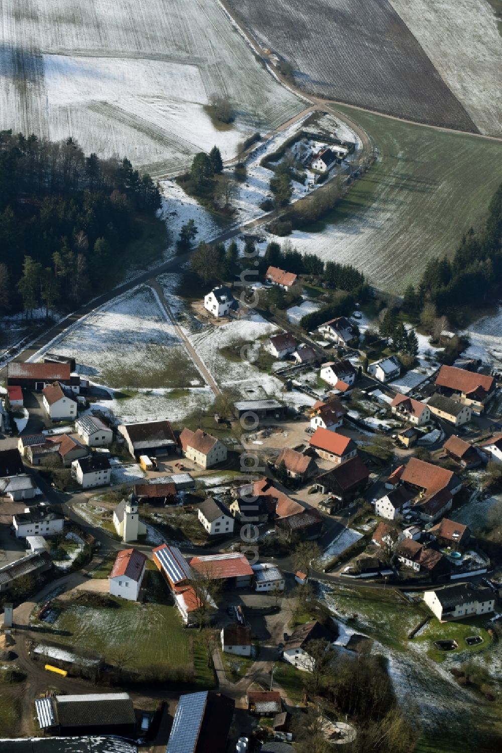 Rammersburg from the bird's eye view: Village view of Rammersburg in the state Bavaria