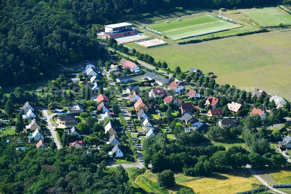 Aerial photograph Criewen - Village - view on the edge of agricultural fields and farmland in Criewen in the state Brandenburg, Germany