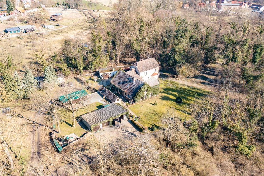 Aerial photograph Criewen - Village - view on the edge of agricultural fields and farmland in Criewen in the state Brandenburg, Germany