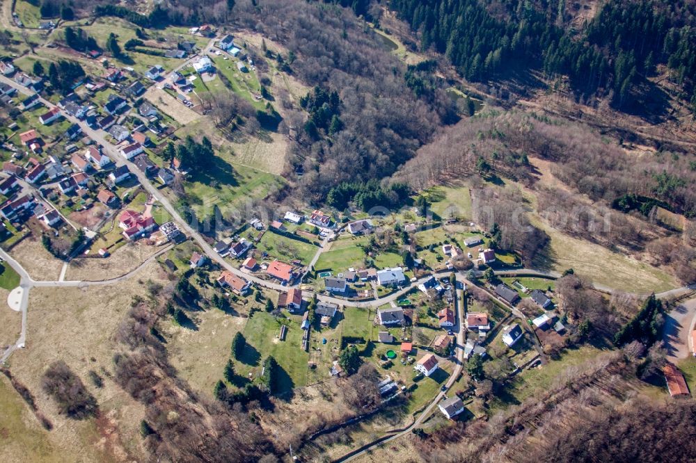 Aerial image Hilst - Village - view on the edge of agricultural fields and farmland in Hilst in the state Rhineland-Palatinate, Germany