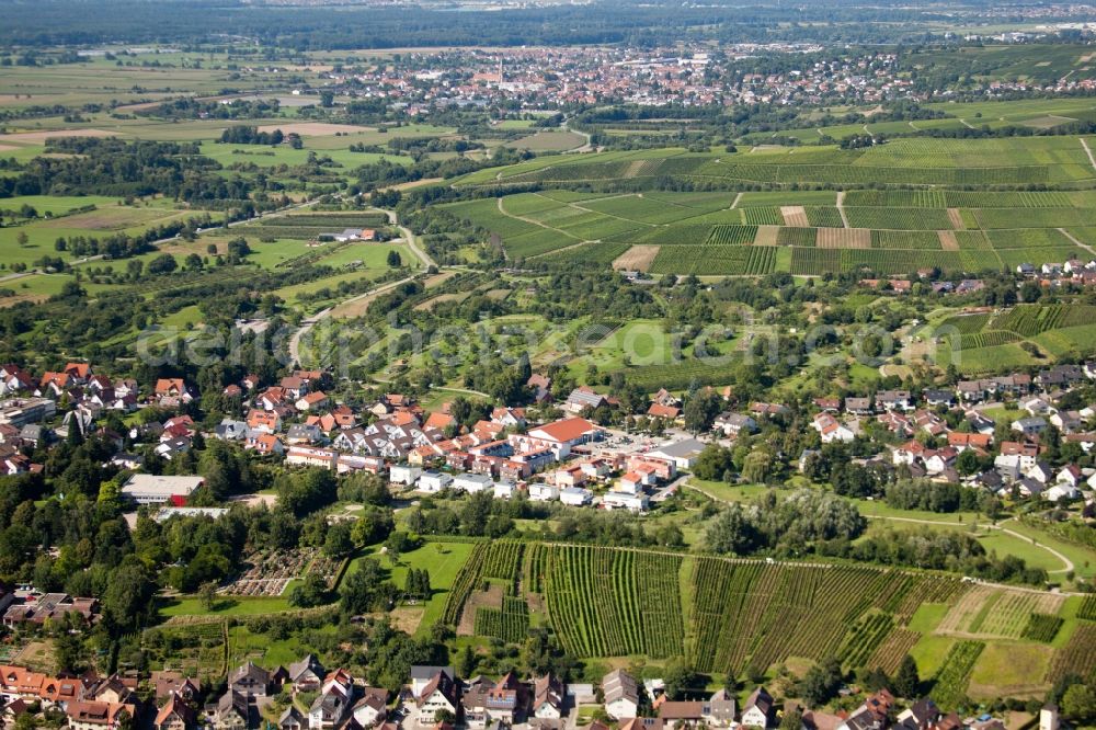 Aerial photograph Bühl - Village - view on the edge of agricultural fields and farmland in the district Eisental in Buehl in the state Baden-Wuerttemberg