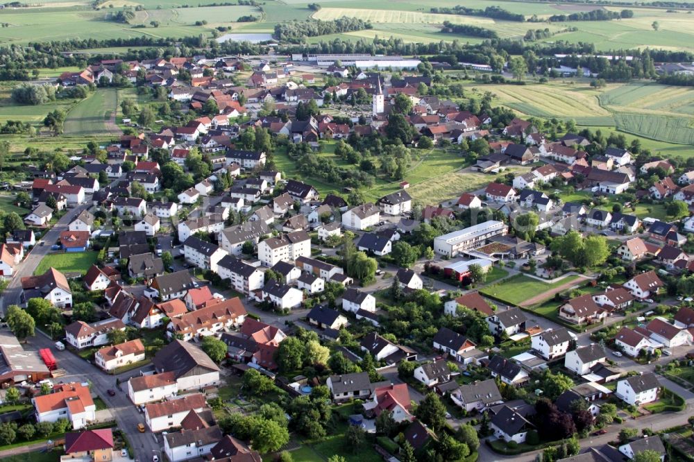 Willstätt from above - Village - view on the edge of agricultural fields and farmland in the district Sand in Willstaett in the state Baden-Wurttemberg, Germany