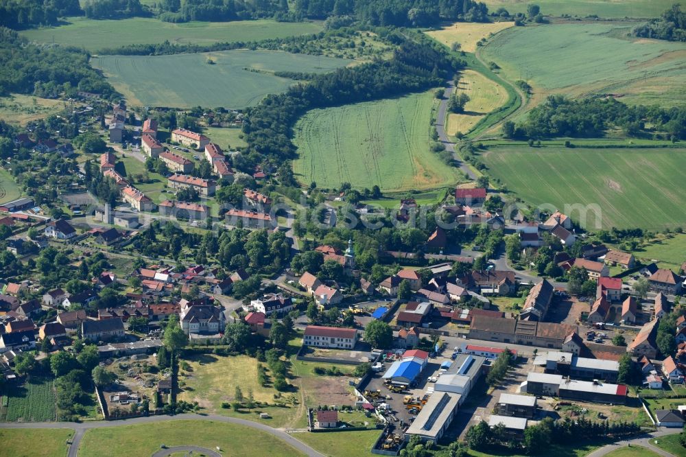 Stankovice - Stankowitz from above - Village - view on the edge of agricultural fields and farmland in Stankovice - Stankowitz in Ustecky kraj - Aussiger Region, Czech Republic