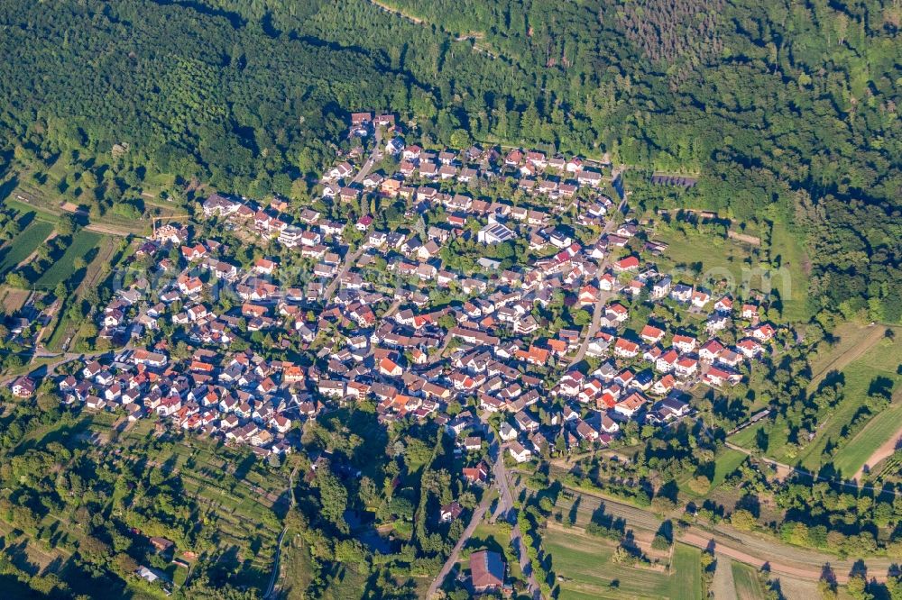 Aerial image Sulzbach - Village - view on the edge of agricultural fields and farmland in Sulzbach in the state Baden-Wurttemberg, Germany