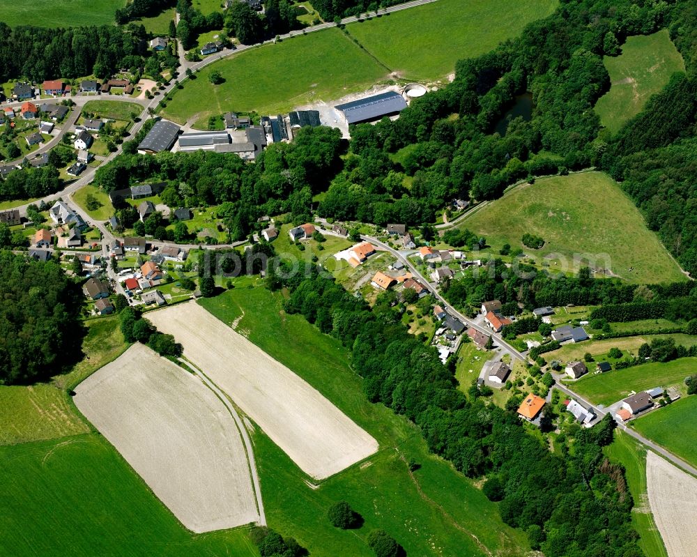 Aerial image Abentheuer - Village - view on the edge of forested areas in Abentheuer in the state Rhineland-Palatinate, Germany