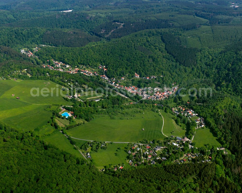 Aerial photograph Altenbrak - Village - view on the edge of forested areas in Altenbrak in the state Saxony-Anhalt, Germany